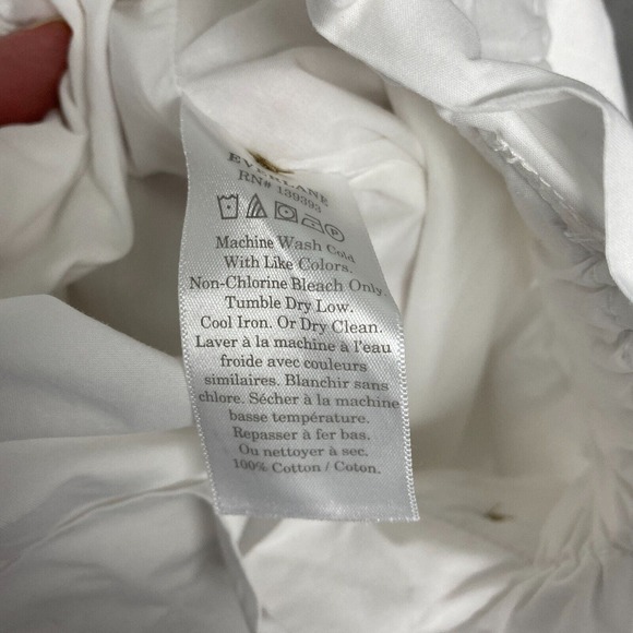 Everlane White Maxi A-Line Skirt with Smocked Detail - Picture 10 of 11